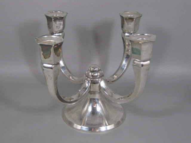Vtg Antique 835-S Silver Candelabra Candle Holder 31oz Germany Gayer & Krauss NR