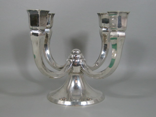Vtg Antique 835-S Silver Candelabra Candle Holder 31oz Germany Gayer & Krauss NR 2