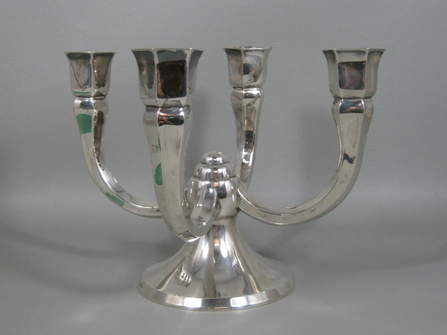 Vtg Antique 835-S Silver Candelabra Candle Holder 31oz Germany Gayer & Krauss NR 3