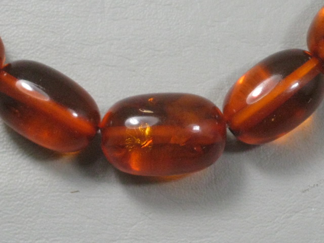 Vintage 1960s Danish Balkan Amber Bead Necklace 18 1/2" Inches Jewelry No Res! 3