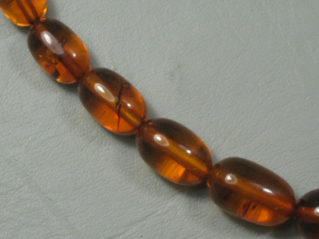 Vintage 1960s Danish Balkan Amber Bead Necklace 18 1/2" Inches Jewelry No Res! 4