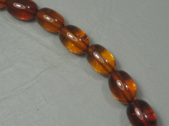Vintage 1960s Danish Balkan Amber Bead Necklace 18 1/2" Inches Jewelry No Res! 5