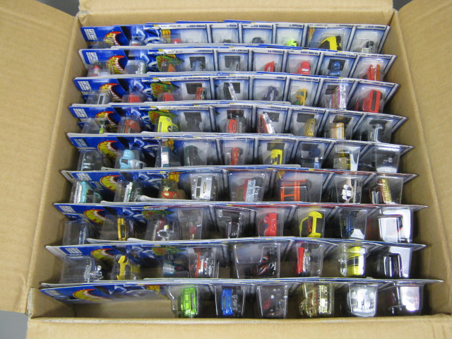 Large Lot Hotwheels Assortment 76 Unopened Cars MOC Mattel Shipper Box 2002 NR!