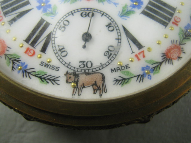Antique Elgin 324 Swiss Pocket Watch 17J 17 Jewel Cows Bird Hunting Dog Case NR! 2