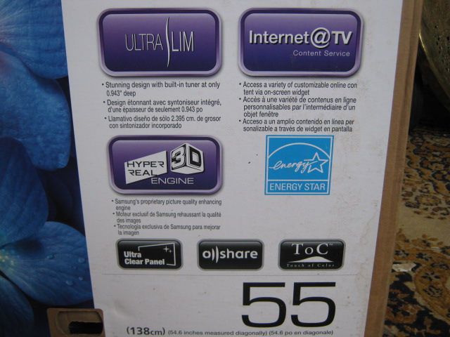 Samsung 55" 3D LED 1080p HDTV Internet Smart TV UN55C8000 UN55C8000XF EXC COND! 1
