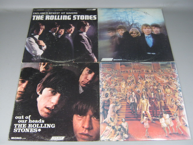 17 Vtg Rolling Stones Record Album LP Lot 12" Let It Bleed Sticky Fingers 12 X 5 6