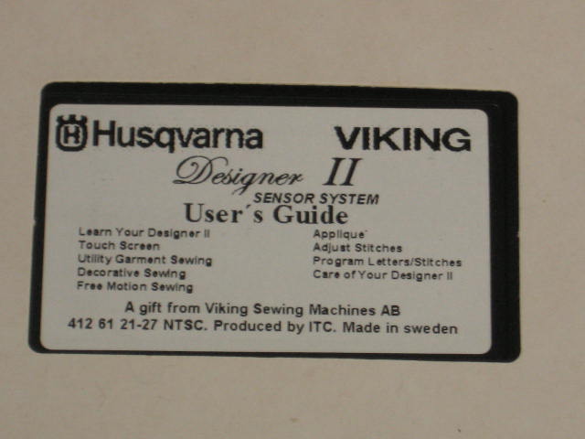 Husqvarna Viking Designer 2 II Sewing Quilt Machine NR! 21