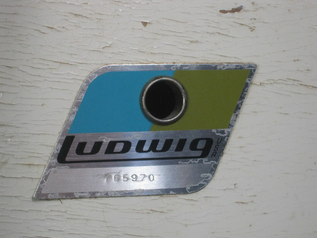 Vtg White 1969 Ludwig Wood Wooden Floor Tom Drum 14 x 14 W/ Weather Master Head 2
