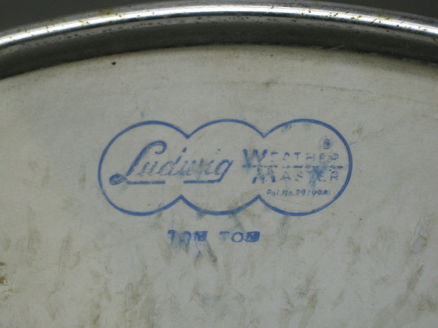 Vtg White 1969 Ludwig Wood Wooden Floor Tom Drum 14 x 14 W/ Weather Master Head 7