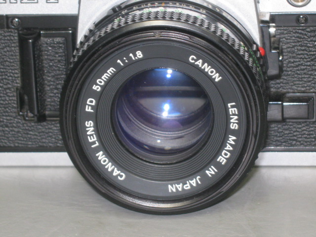 Canon AE-1 35mm SLR Film Camera + 50mm FD f/1.8 Lens + Case + Manuals Bundle NR! 2
