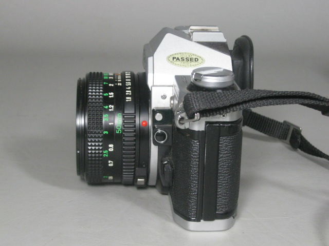 Canon AE-1 35mm SLR Film Camera + 50mm FD f/1.8 Lens + Case + Manuals Bundle NR! 5