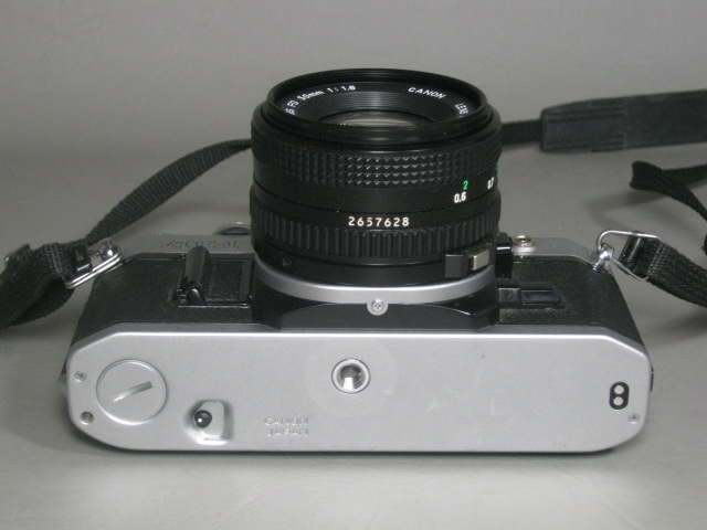 Canon AE-1 35mm SLR Film Camera + 50mm FD f/1.8 Lens + Case + Manuals Bundle NR! 7