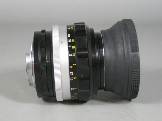 Vintage Nikon Nikkor SC Auto f/1.2 55mm Camera Lens w/Skylight Filter + Hood NR! 5