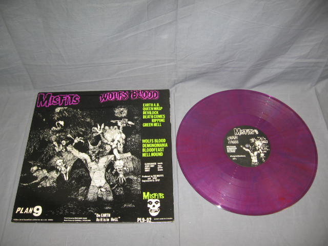 Rare Misfits Earth A.D. Purple Vinyl 33 LP Punk Record 1