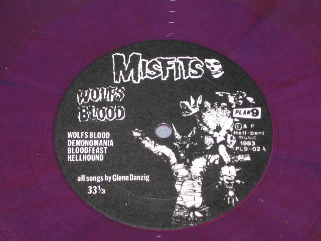 Rare Misfits Earth A.D. Purple Vinyl 33 LP Punk Record 3