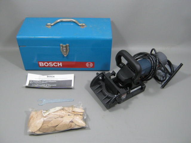 Bosch B1650 Electric Biscuit Plate Joiner With Metal Case + Biscuits Bundle NR!