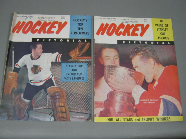 14 Vtg Hockey Pictorial Magazine Lot 1958-1960 NHL AHL WHL Bobby Hull Plante NR! 12