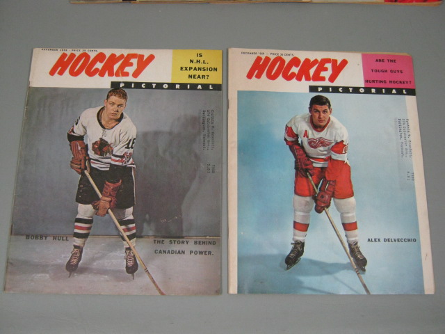14 Vtg Hockey Pictorial Magazine Lot 1958-1960 NHL AHL WHL Bobby Hull Plante NR! 13