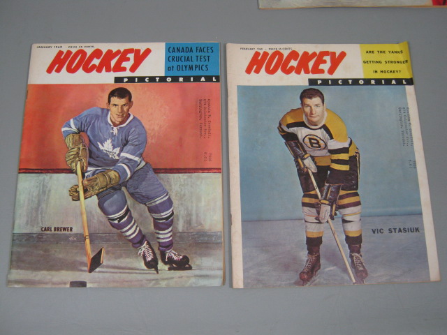 14 Vtg Hockey Pictorial Magazine Lot 1958-1960 NHL AHL WHL Bobby Hull Plante NR! 16