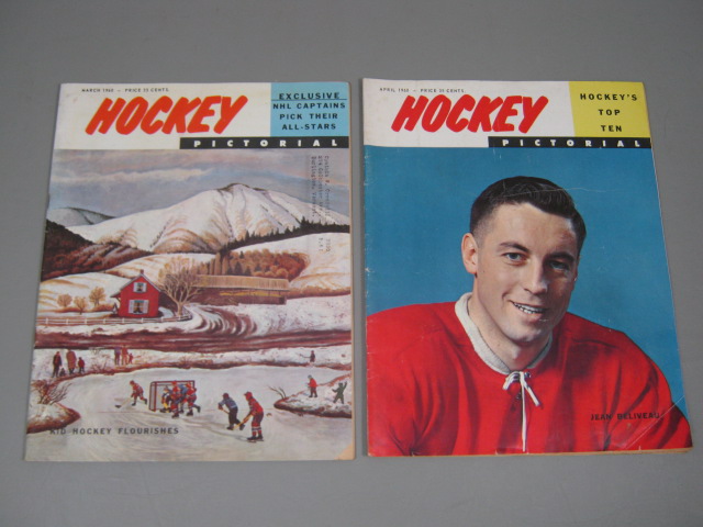 14 Vtg Hockey Pictorial Magazine Lot 1958-1960 NHL AHL WHL Bobby Hull Plante NR! 17