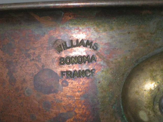 Williams Sonoma Copper Sauce Pan Pot W/ Brass Handle + Lid 8.5" Diameter NO RES! 4