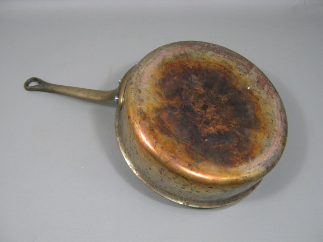 Williams Sonoma Copper Stainless Saute Pan W/ Brass Handle 10" Diameter 3" Deep 2