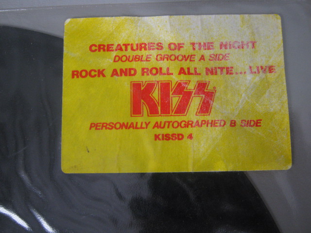 4 KISS Rare Vinyl 12" Album Singles Autographed A Black Diamond Creatures German 3