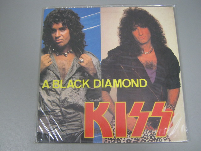 4 KISS Rare Vinyl 12" Album Singles Autographed A Black Diamond Creatures German 10