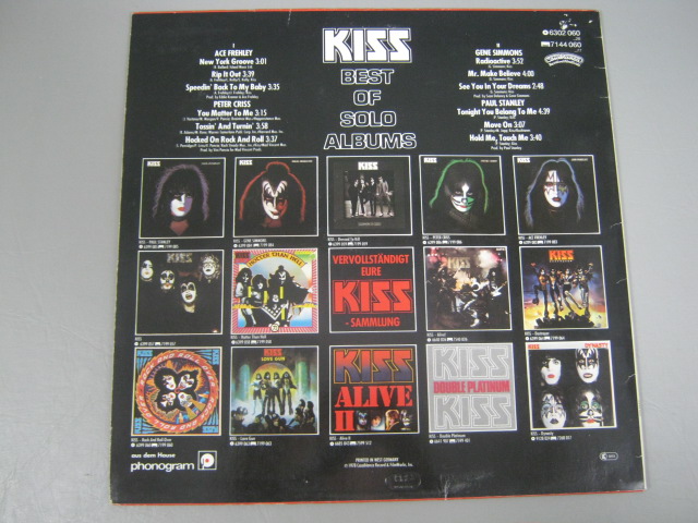 4 KISS Rare Vinyl 12" Album Singles Autographed A Black Diamond Creatures German 15