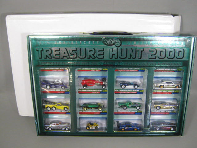 New Hotwheels 2000 Treasure Hunt Series VI Collection 12 Cars COA Sealed MIB NR