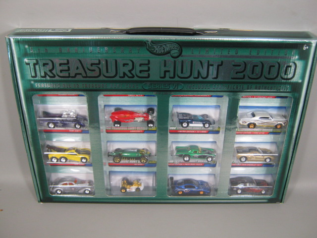 New Hotwheels 2000 Treasure Hunt Series VI Collection 12 Cars COA Sealed MIB NR 1