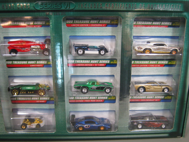 New Hotwheels 2000 Treasure Hunt Series VI Collection 12 Cars COA Sealed MIB NR 3