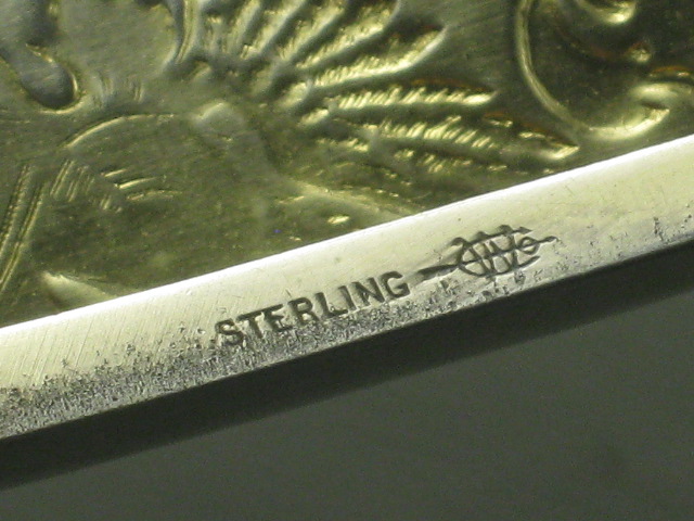 Vtg Antique Engraved Webster Sterling Silver Repousse Cigarette Case 90.6 Grams 8