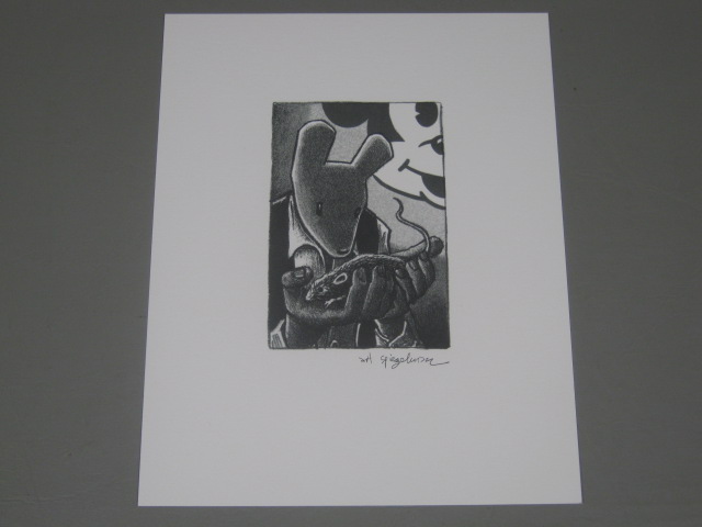 RARE Art Spiegelman Signed Ltd Ed Maus II Lithograph Print +Presentation Letter 1