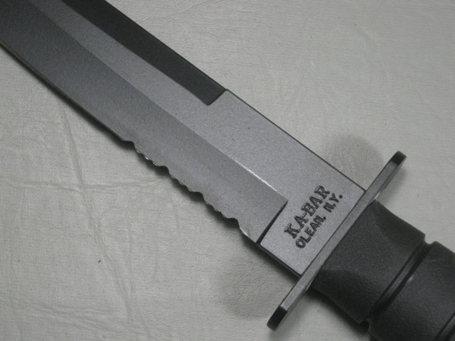 Ka-Bar 1245 Black Tanto Hunting Survival Combat Knife Original Sheath EXC COND! 4