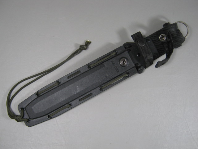 Ka-Bar 1245 Black Tanto Hunting Survival Combat Knife Original Sheath EXC COND! 6