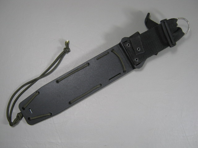 Ka-Bar 1245 Black Tanto Hunting Survival Combat Knife Original Sheath EXC COND! 8