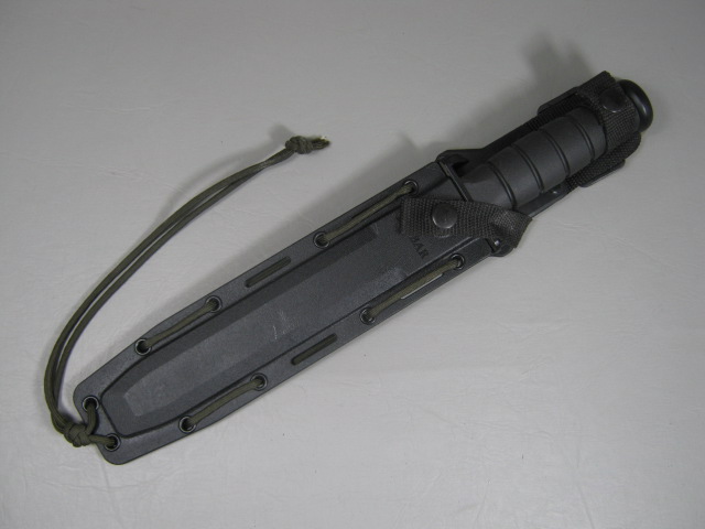 Ka-Bar 1245 Black Tanto Hunting Survival Combat Knife Original Sheath EXC COND! 9