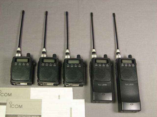 5 icom IC-F20 UHF Portable Two Way Radio Transceivers