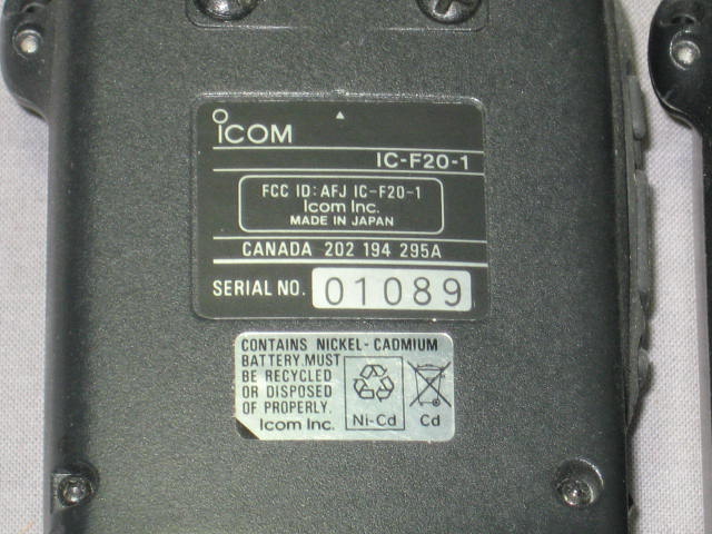 5 icom IC-F20 UHF Portable Two Way Radio Transceivers 6