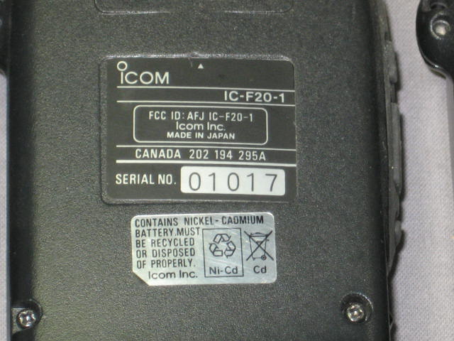 5 icom IC-F20 UHF Portable Two Way Radio Transceivers 7