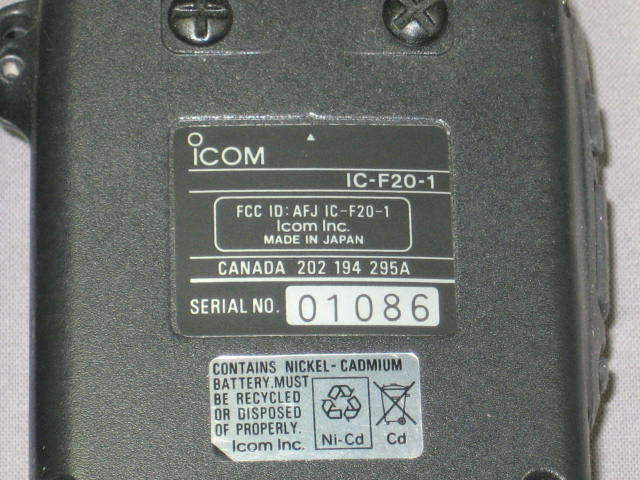 5 icom IC-F20 UHF Portable Two Way Radio Transceivers 8