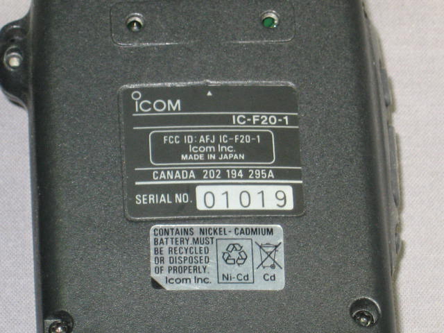 5 icom IC-F20 UHF Portable Two Way Radio Transceivers 9