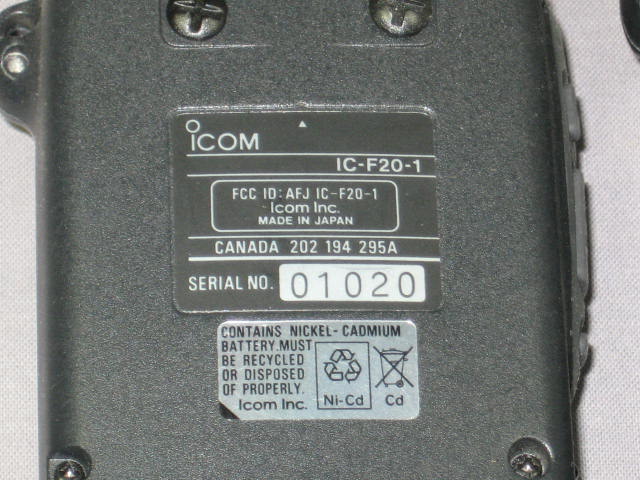 5 icom IC-F20 UHF Portable Two Way Radio Transceivers 10