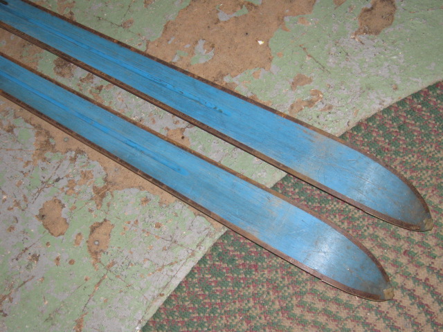 Vtg Rossignol Competition 41 Hickory Wood Downhill Skis LOOK Nevada Bindings NR! 9