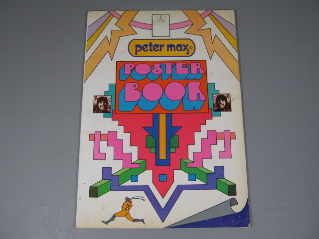 Original 1970 Peter Max Poster Book Psychedelic Art Bob Dylan NBC Pan Am 11"x16"