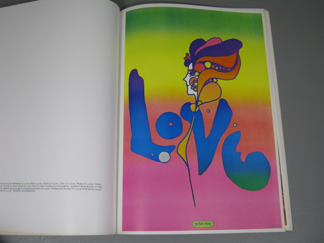 Original 1970 Peter Max Poster Book Psychedelic Art Bob Dylan NBC Pan Am 11"x16" 8