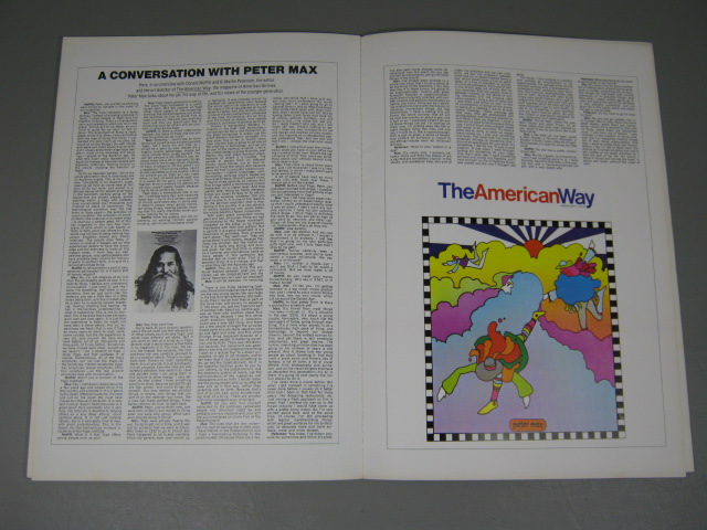 Original 1970 Peter Max Poster Book Psychedelic Art Bob Dylan NBC Pan Am 11"x16" 15