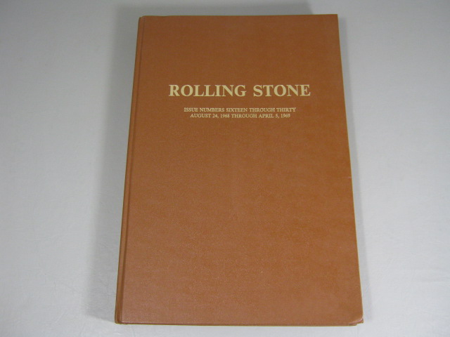 Original Rolling Stone Bound Magazines Book#2 Issues 16-30 8/24/1968-4/5/1969 NR