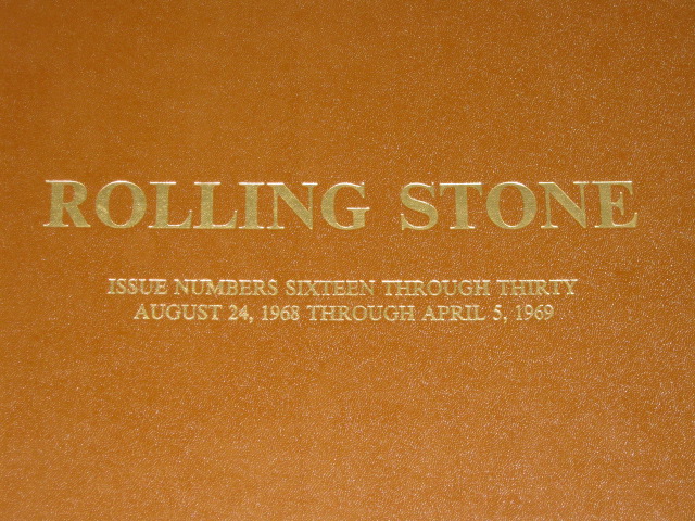 Original Rolling Stone Bound Magazines Book#2 Issues 16-30 8/24/1968-4/5/1969 NR 1